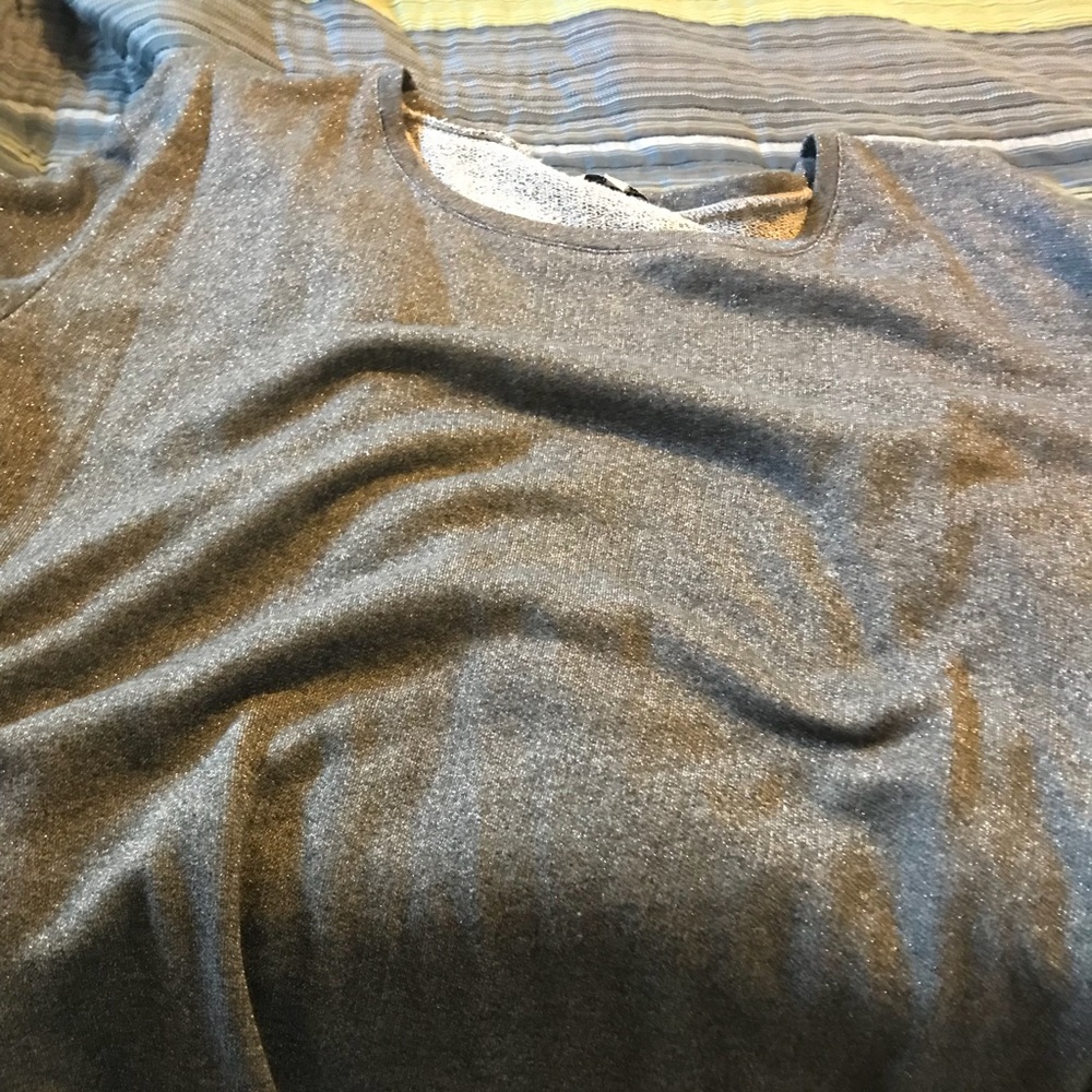 Grey sparkle sweatshirt.