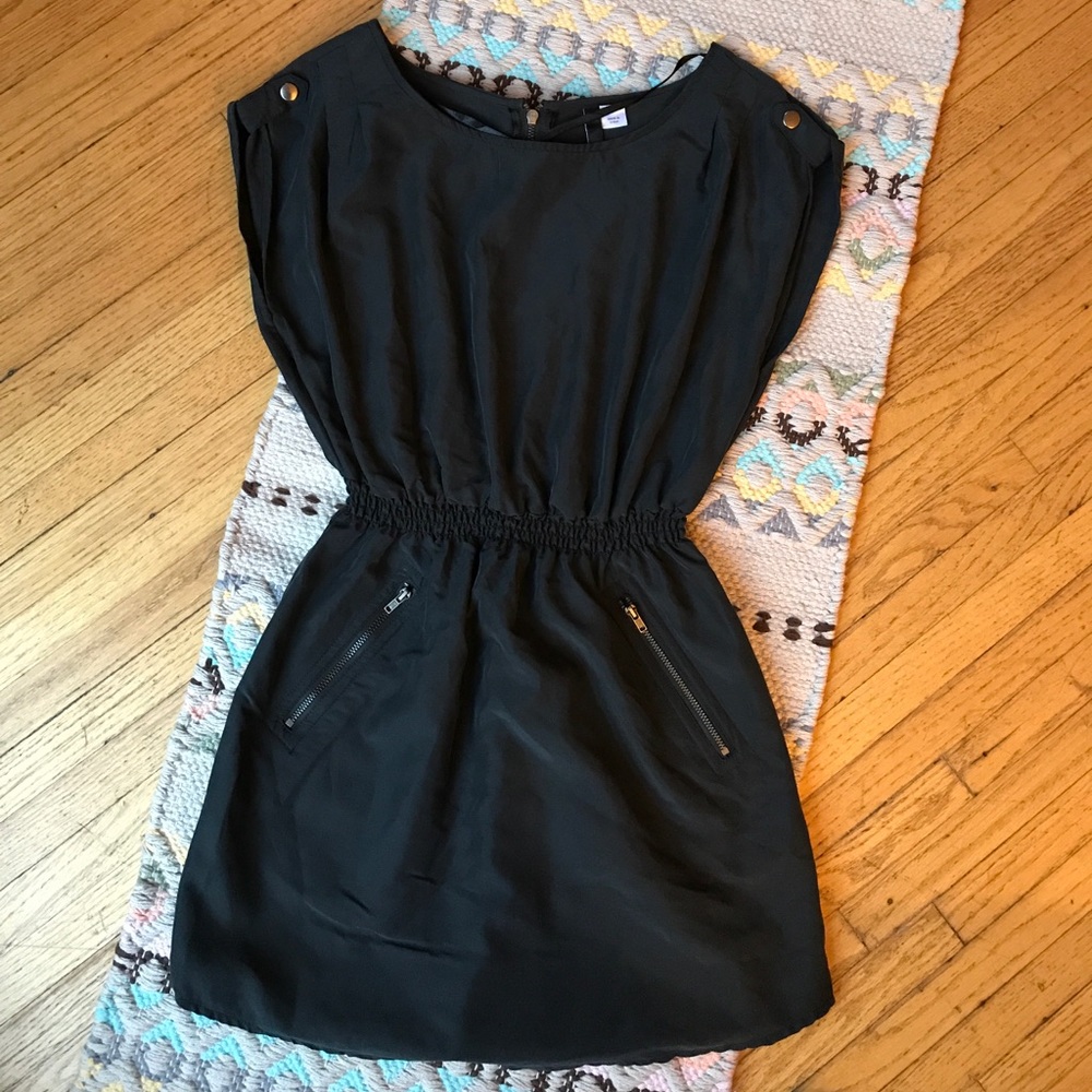 H&M Sueded Cap-Sleeve Minidress