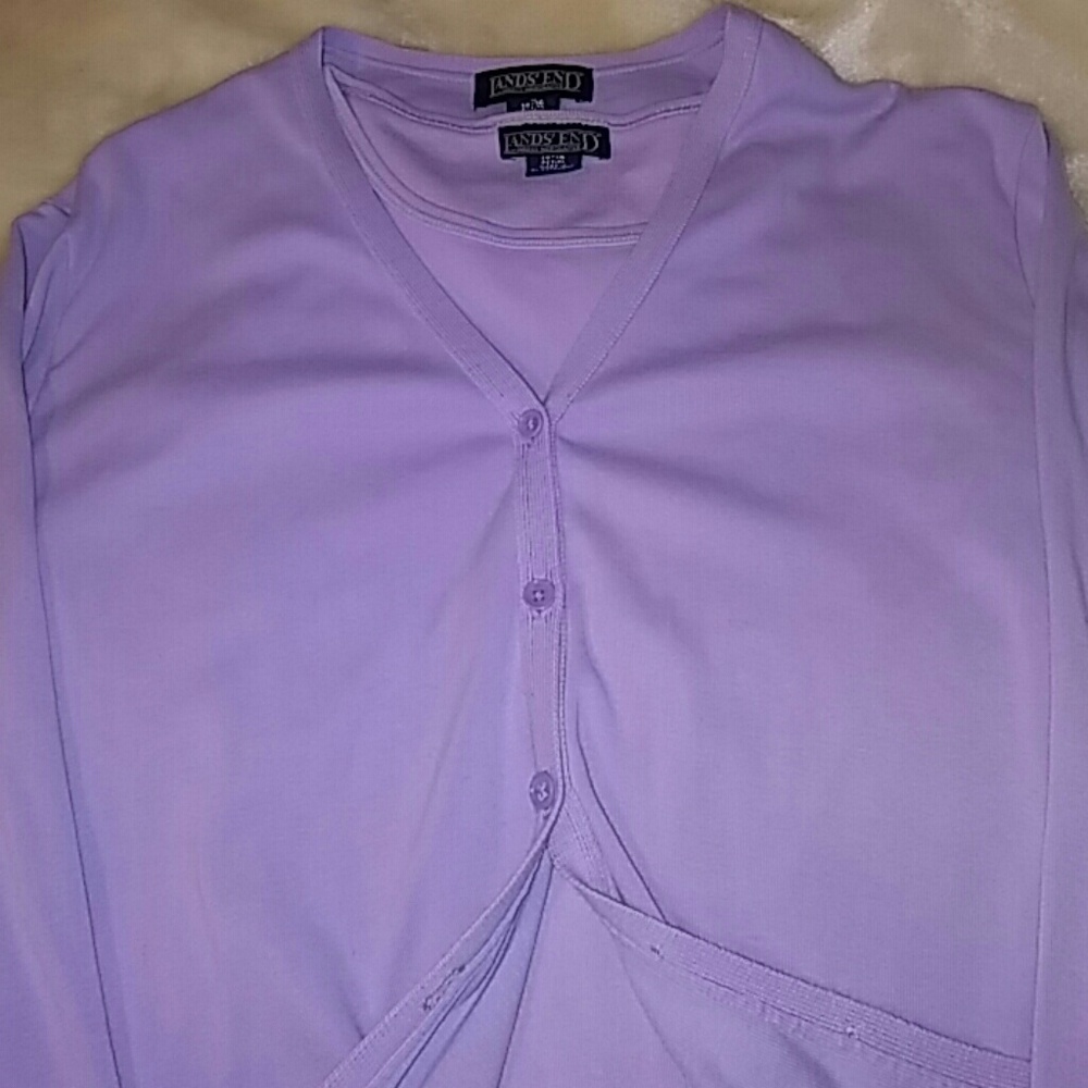 Lands' End 2 piece Cardi & Tank