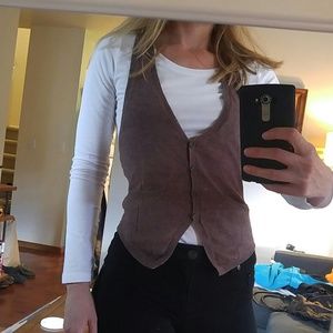 Brown Knit Vest