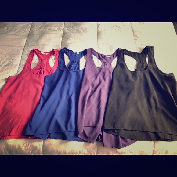 4 Nordstrom BP- Frenchi Racerback Tanks - Picture 1 of 8