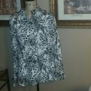 Button down silk top.