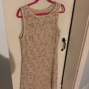 Sequin cream dress (flapper dress)