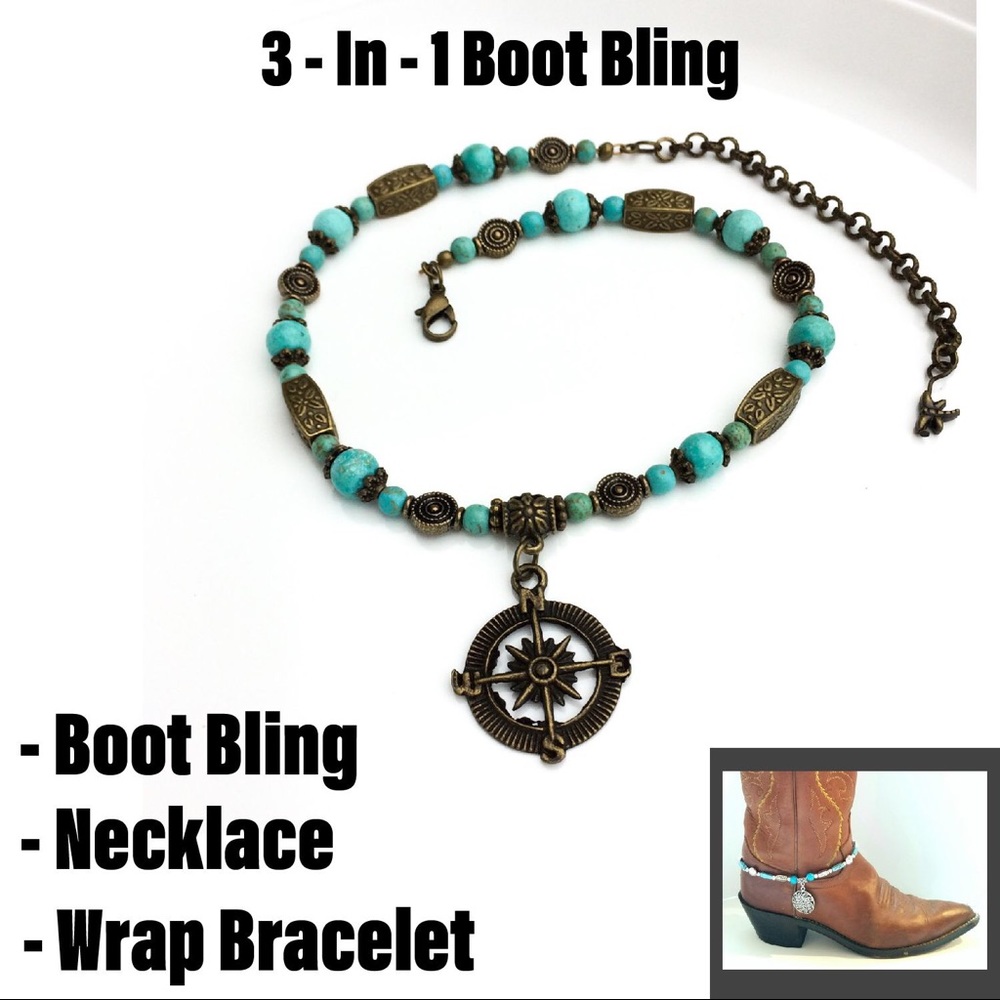 Bronze & Blue Magnesite Nautical Versatile Piece