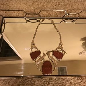 Kendra Scott burnt orange statement necklace