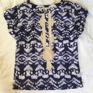 Banana Republic tie dye henley top