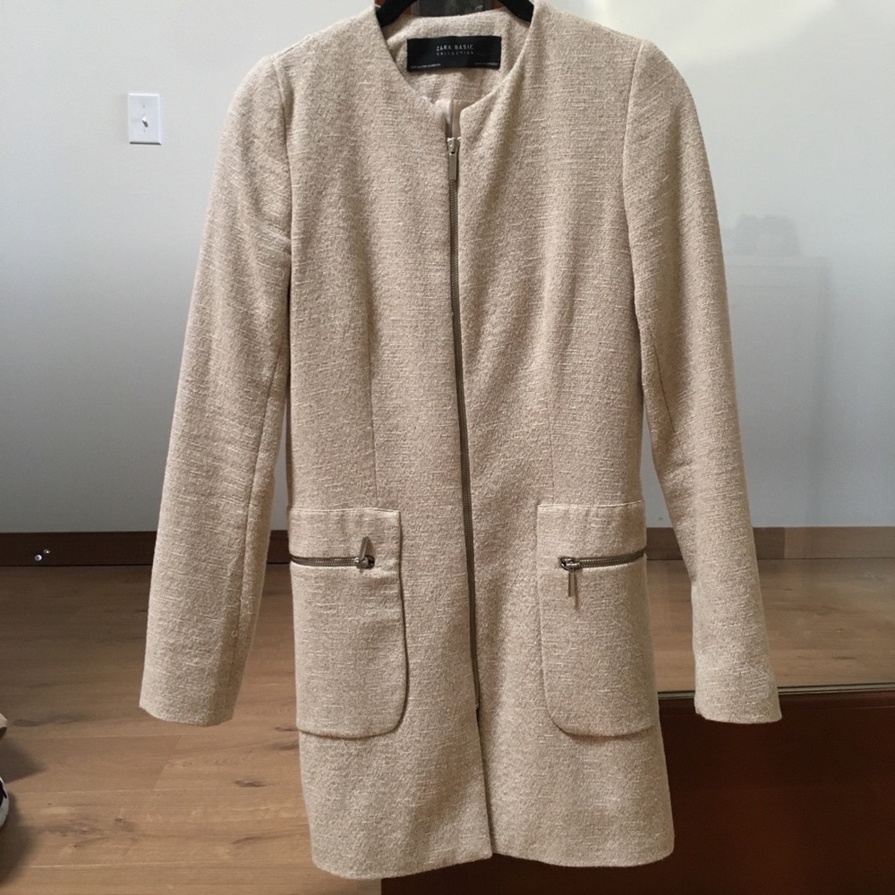 Zara Long Cream Coat