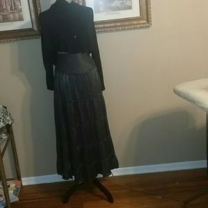 Karen Kane metallic prairie skirt.