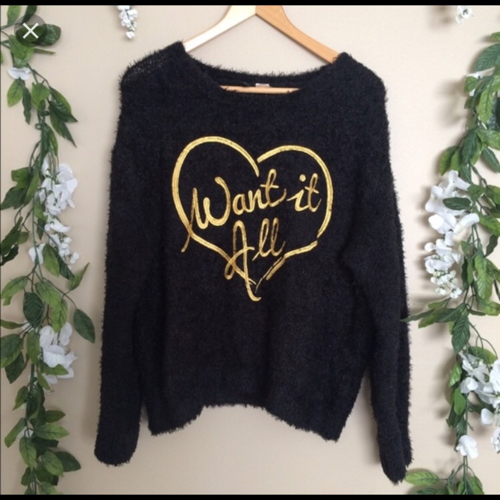Want It All H&M fuzzy sweater