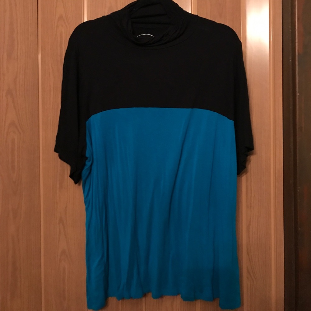 INC black and blue blouse