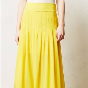 Anthropologie Yellow Skirt