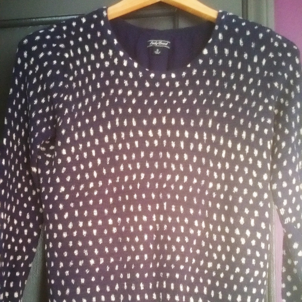 Women's Lucky Brand Tulip Back Mix Media Sweater