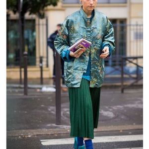 midi length vintage chinese robe L