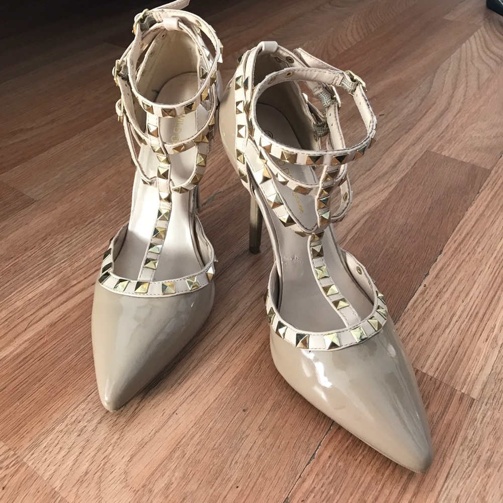 Nude high heels