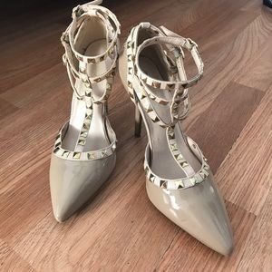 Nude high heels