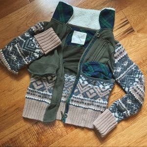 Free People Plaid Knit Sweater