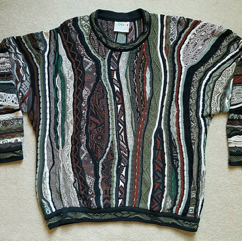 COOGI Crewneck Sweater Cotton Knit Cosby Ugly 90s