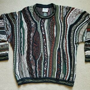 COOGI Crewneck Sweater Cotton Knit Cosby Ugly 90s