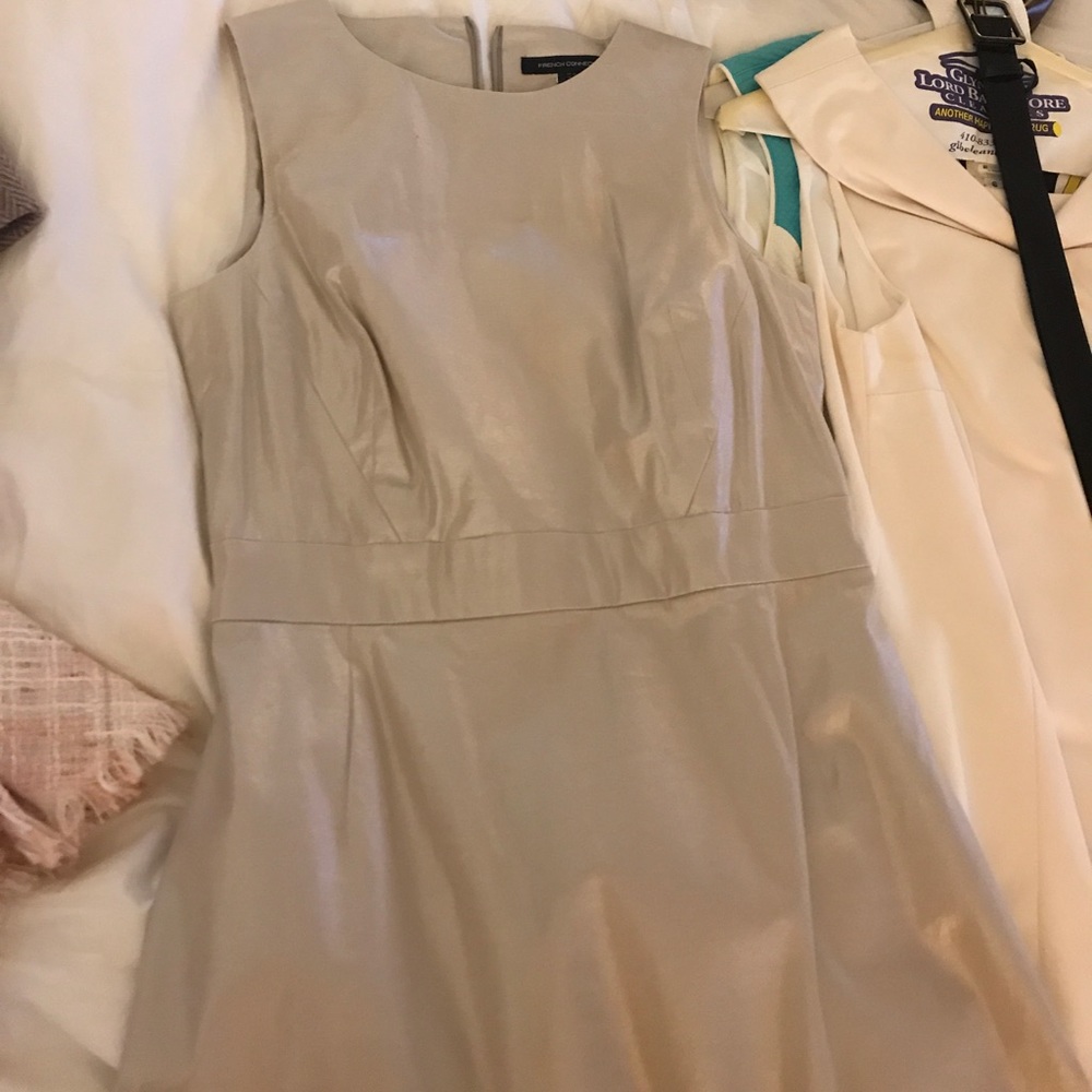 French connection champagne sleeveless dress