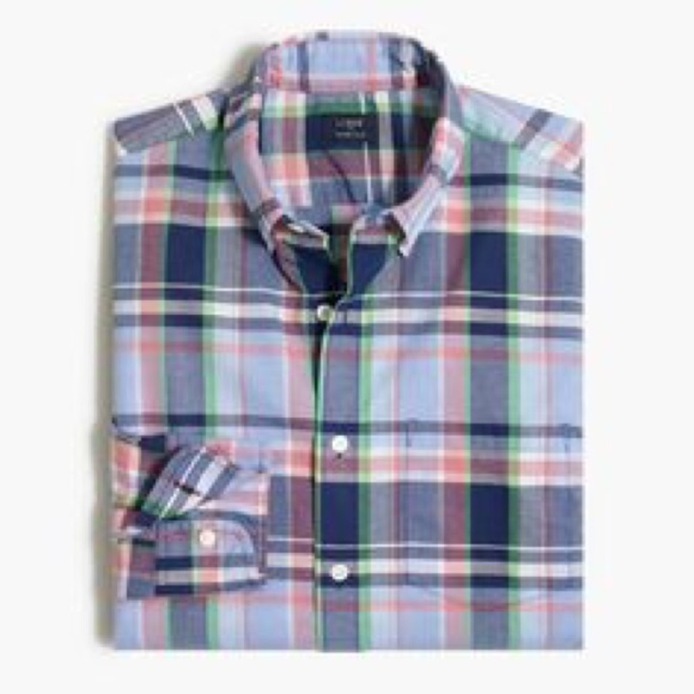 J. Crew Factory Plaid Button Down