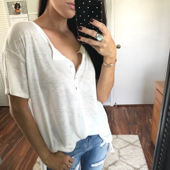 Last 1 • Bijou Boyfriend Tee - White - Picture 6 of 6