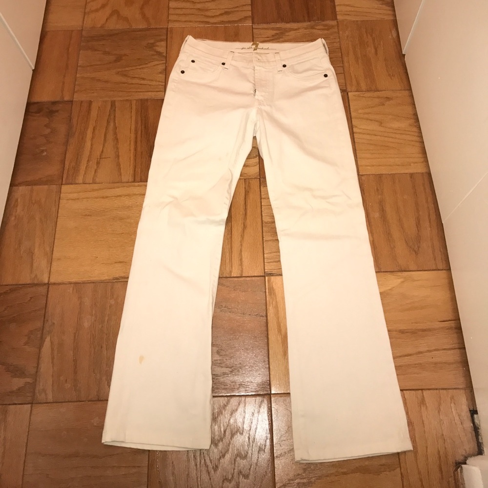 White 7 for All Mankind bootcut jeans, size 27