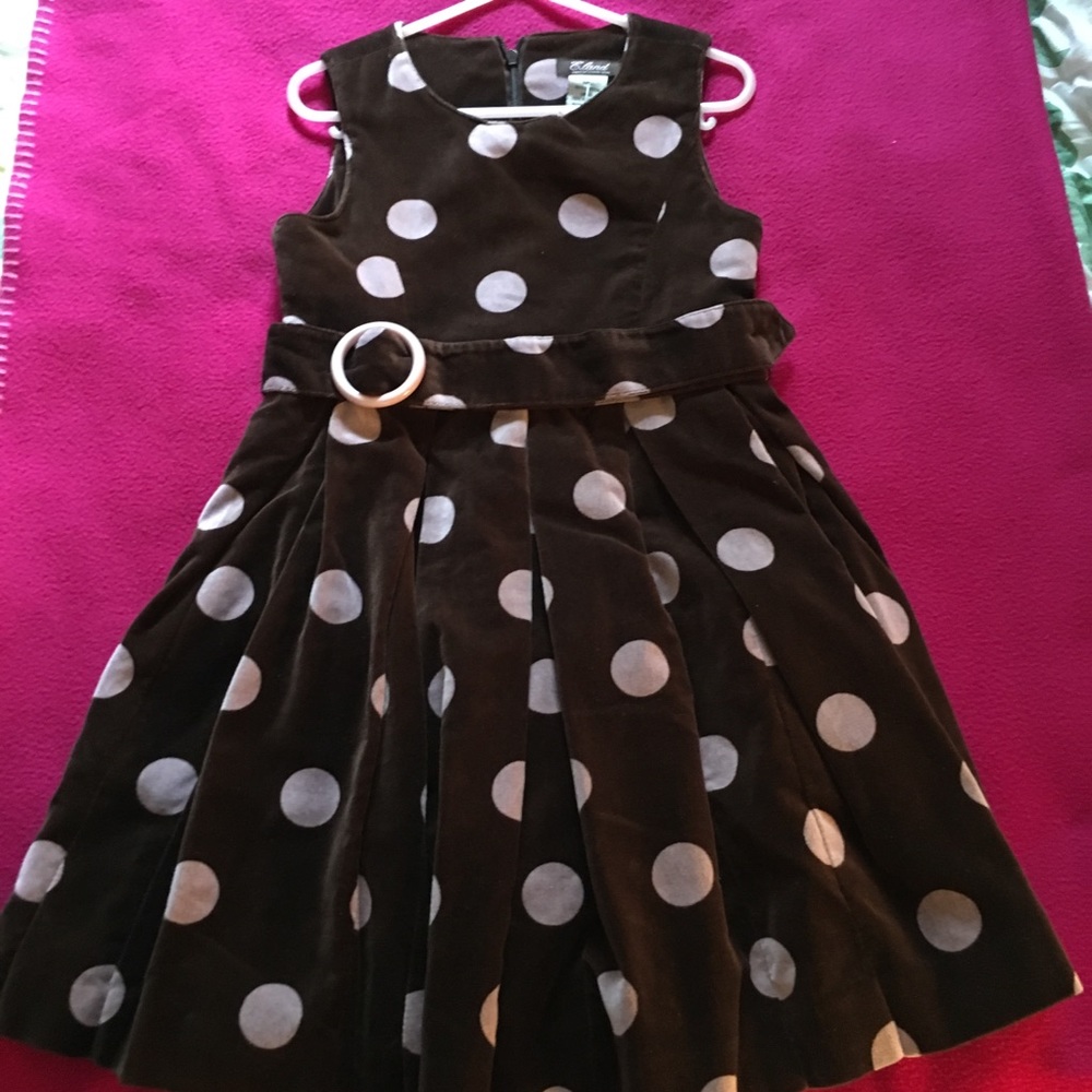 Brown & Pink Velour Dress