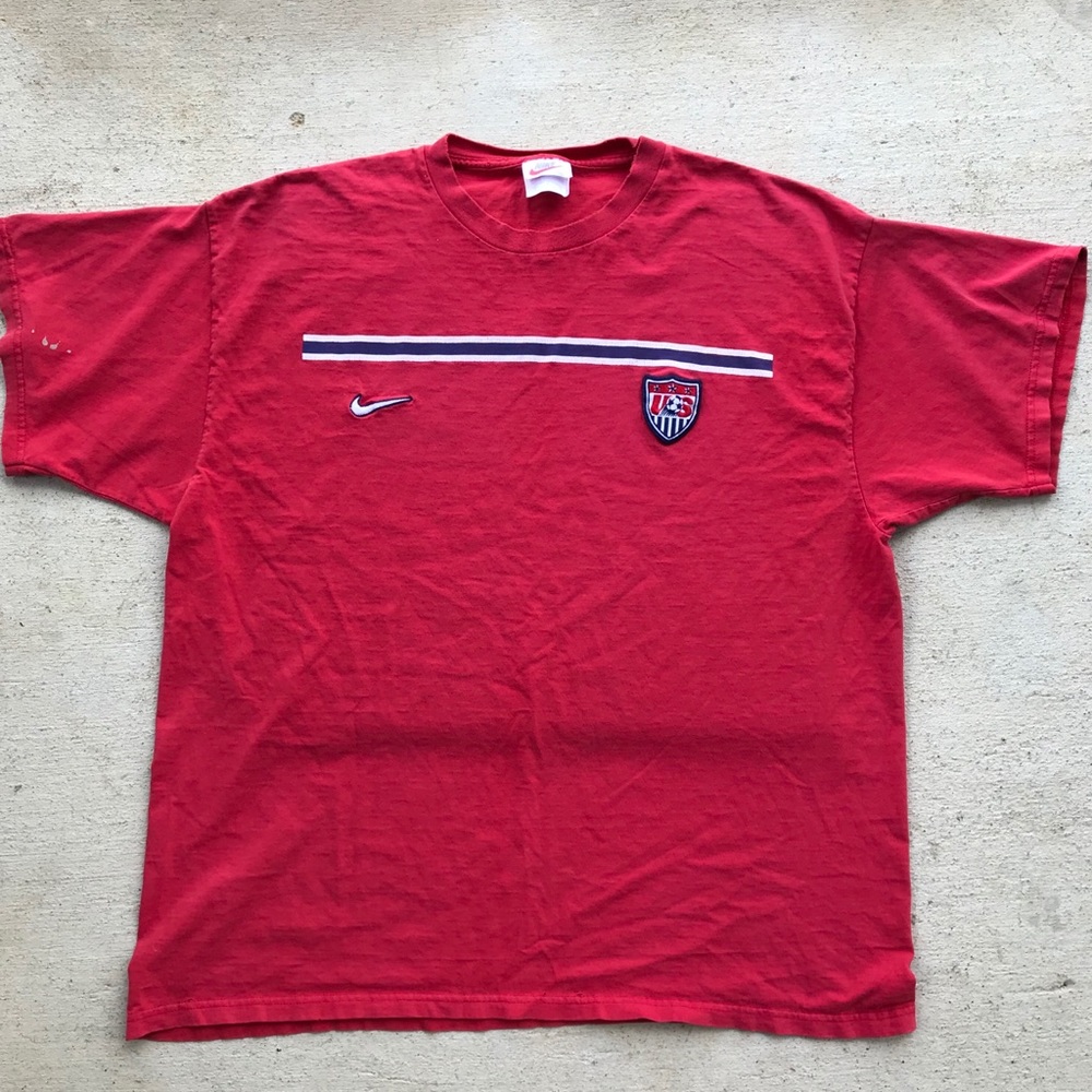 Nike 2000 Vintage US Soccer Tee Off Center Swoosh - Picture 2 of 7