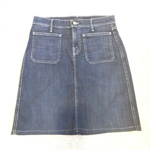 Mother Dark Denim Jean Skirt Size 28