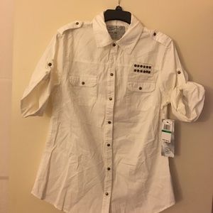 7 for all mankind button shirt wmns