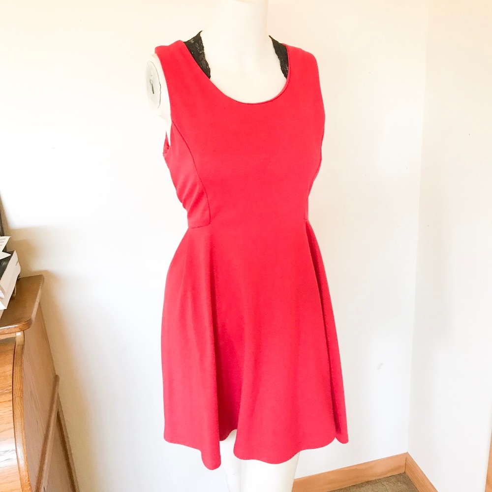 Red/ pink Lola skater dress