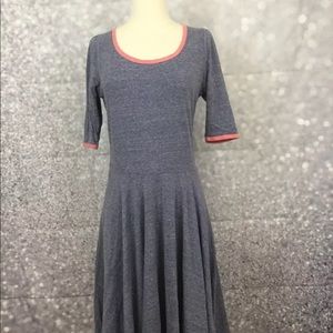 NWT LulaRoe Nicole Dress- Gray and Pink! SO SOFT!