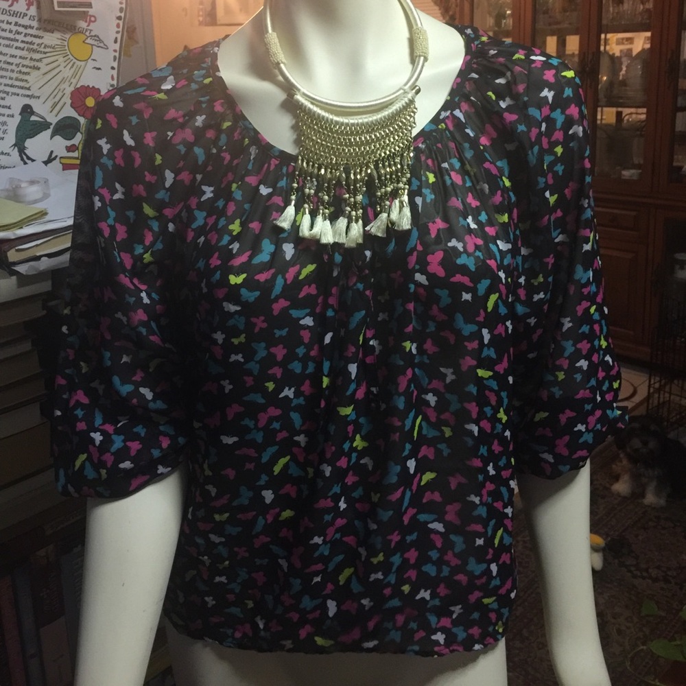 Sheer Peasant Top
