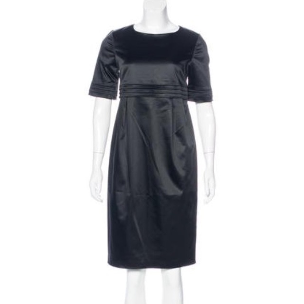 BURBERRY London black satin short sleeve dress!!
