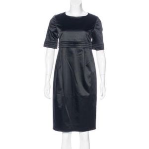 BURBERRY London black satin short sleeve dress!!