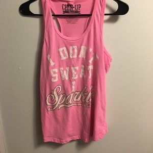 Pink workout tank top