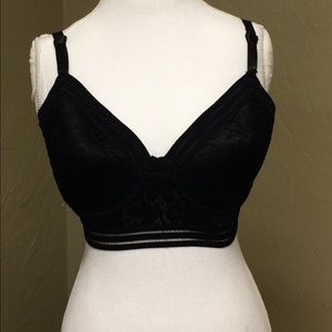 Black lace padded bra