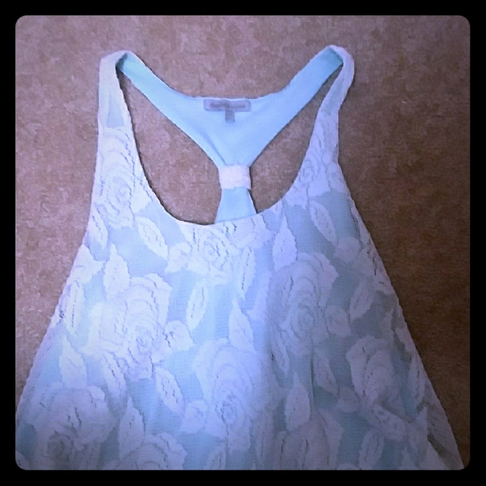 Charlotte Rue adorable lace crop tank top