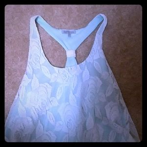 Charlotte Rue adorable lace crop tank top