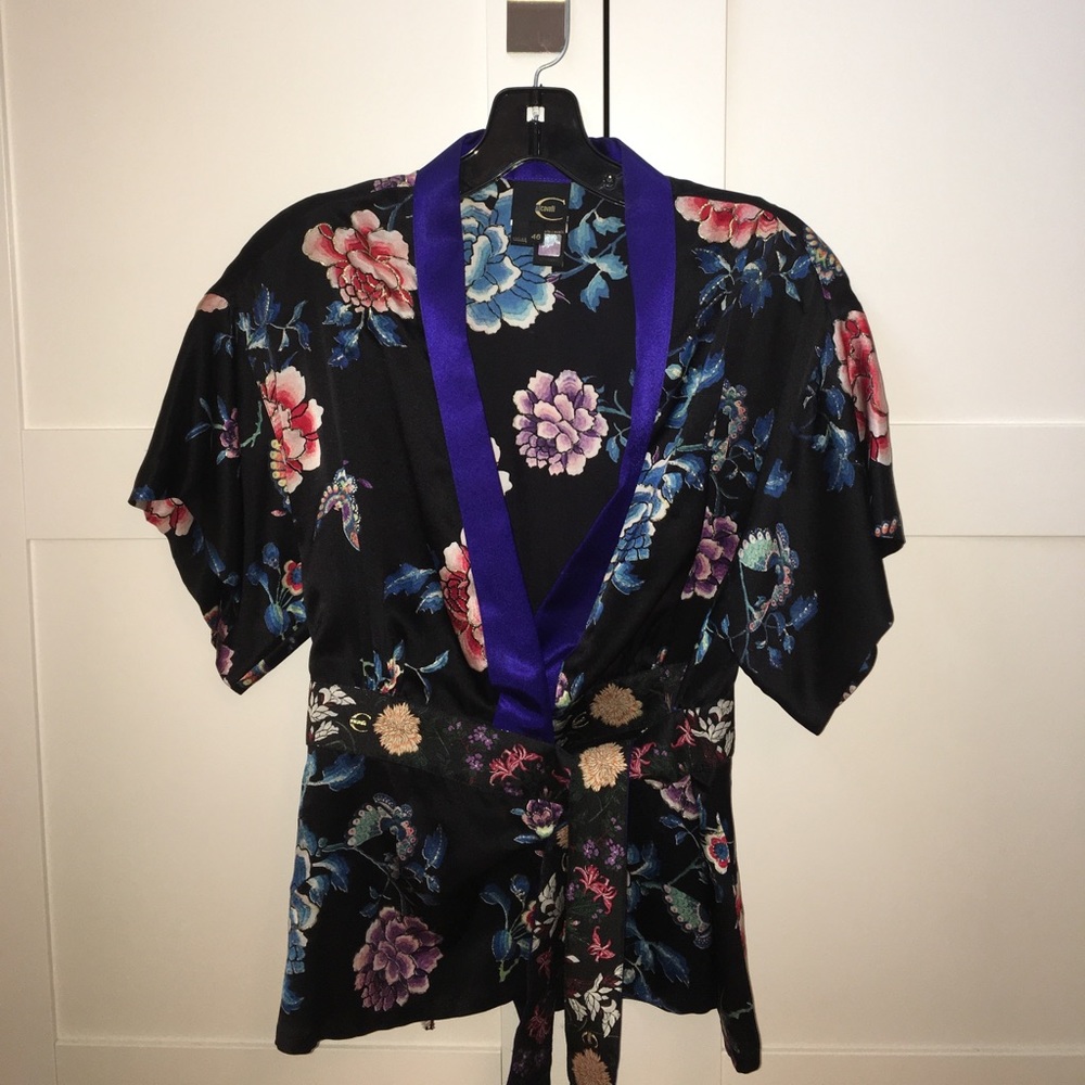 Roberto Cavalli Vintage Silk Hand Painted Shirt