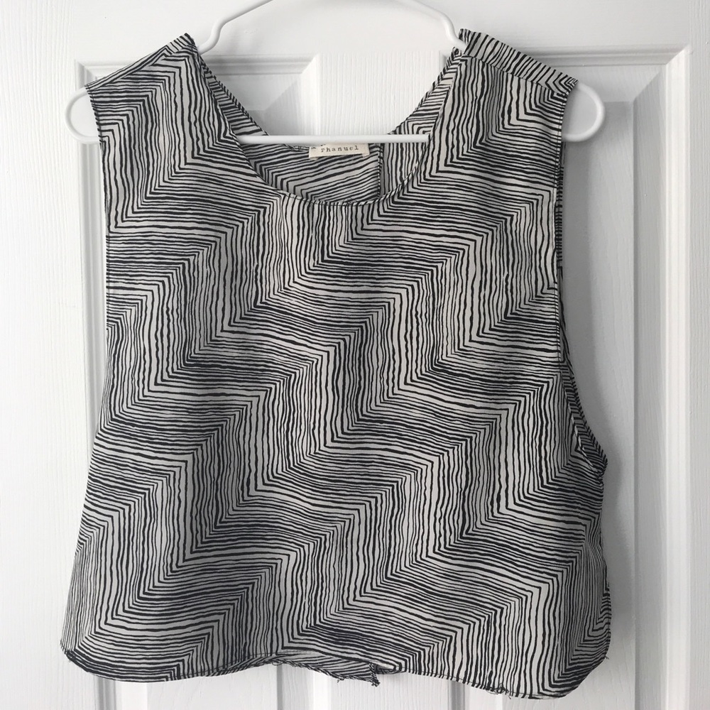 Spit-back stripey tank top