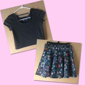 🔥🔥 SUPER CUTE GIRL'S 7 SKIRT & CROP TOP SET EUC