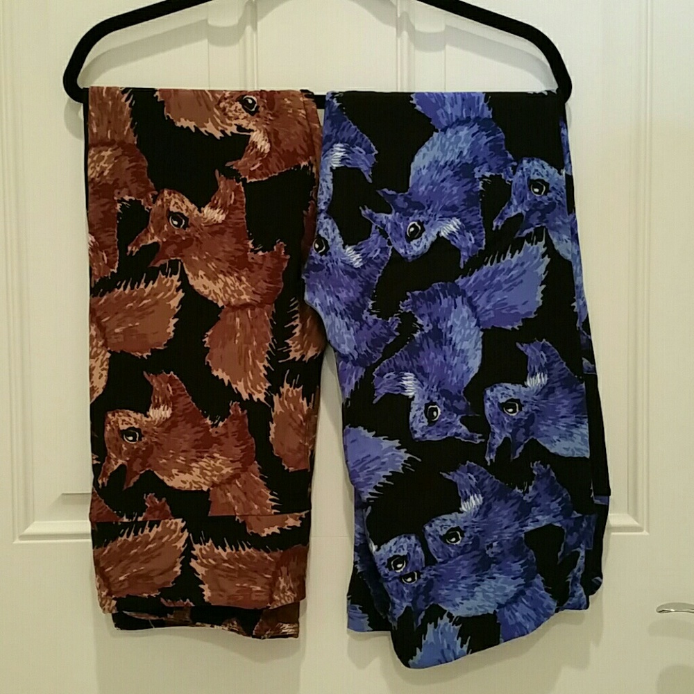 LuLaRoe Double Unicorn TC Leggings Squirrels BNWOT