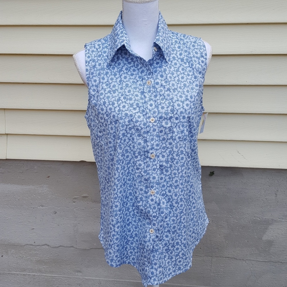 Kling Baby Blue Floral Printed Shirt