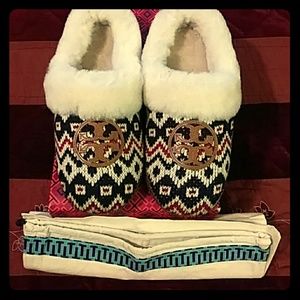 Tory Burch Coley Knit Slipper Sz. 8