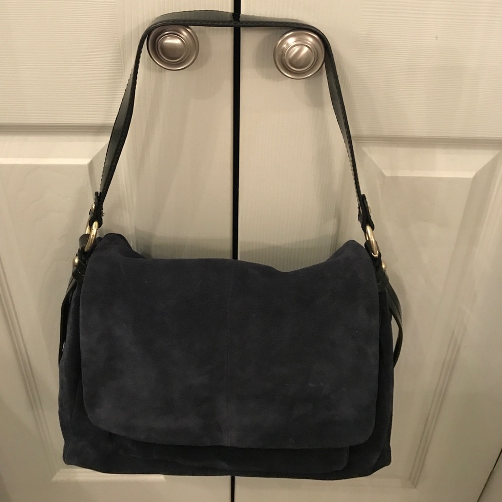 J Crew Blue Suede Purse
