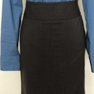 Brown pencil fitted skirt