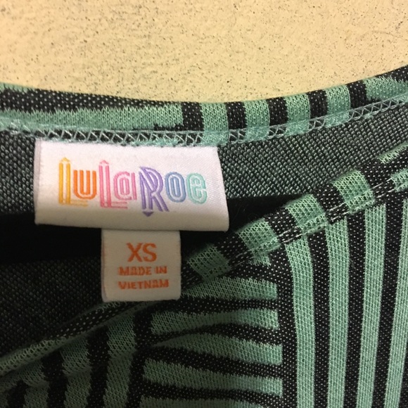 LuLaRoe XS Jacquard Carly Mint & Grey 24 HR SALE - Picture 3 of 4