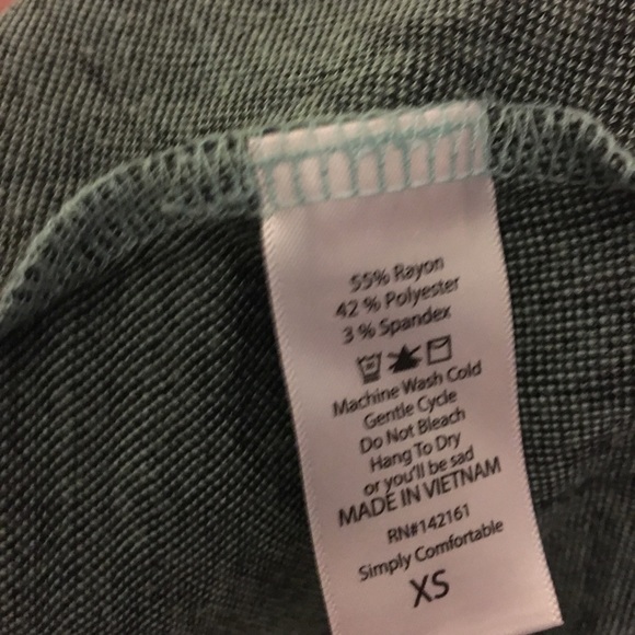 LuLaRoe XS Jacquard Carly Mint & Grey 24 HR SALE - Picture 4 of 4