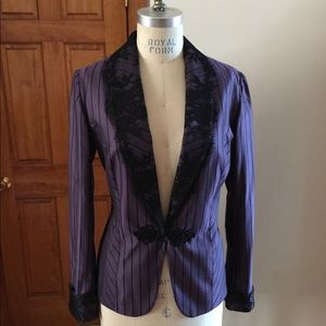 Cool silk/wool designer pinstripe jacket